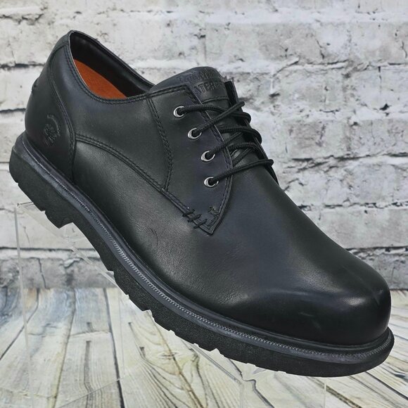 Timberland Montgomery Bay Men’s 13 M Black Leather Waterproof Shoes 61020 Laced - Picture 1 of 11